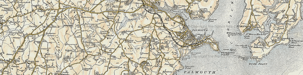 Old map of Mongleath in 1900