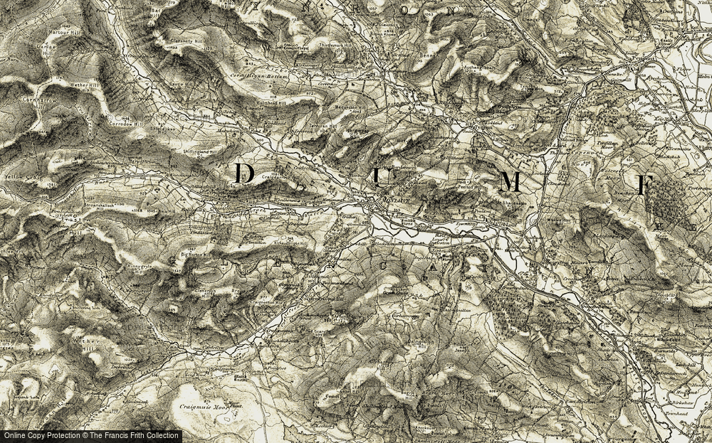 Old Map of Moniaive, 1904-1905 in 1904-1905