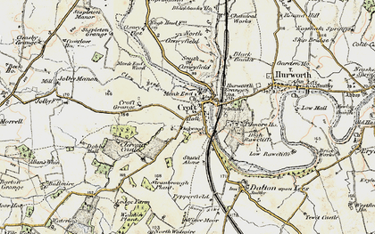 Old map of Monk End in 1903-1904