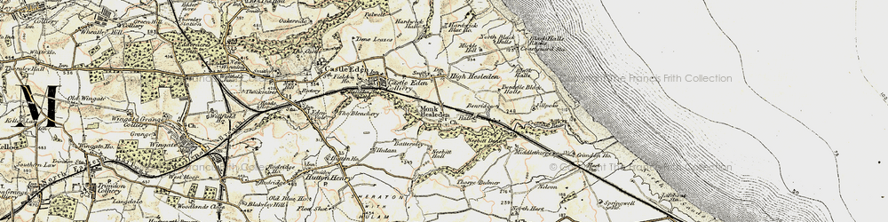 Old map of Monk Hesleden in 1901-1904