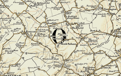 Old map of Monk Soham in 1898-1901