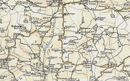 Old map of Monk Street in 1898-1899