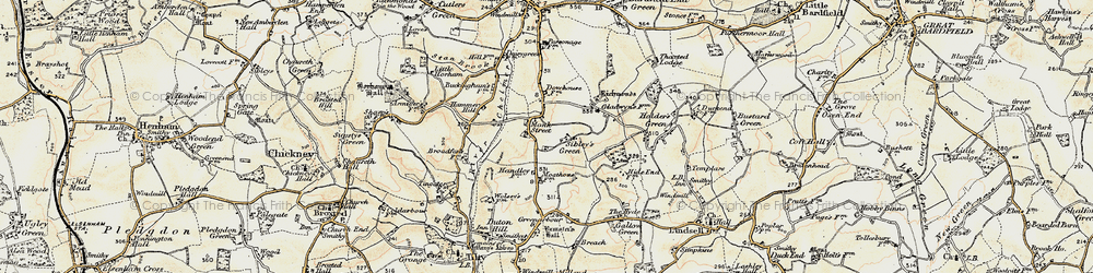 Old map of Monk Street in 1898-1899