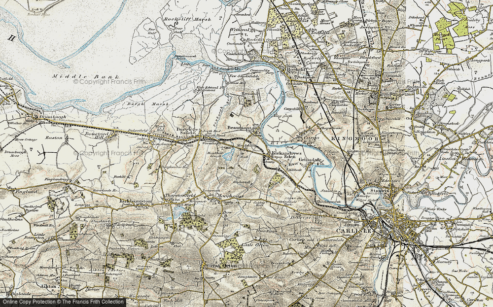 Old Map of Historic Map covering Wormanby in 1901-1904