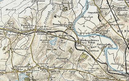 Old map of Wormanby in 1901-1904