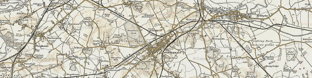Old map of Monkhill in 1903