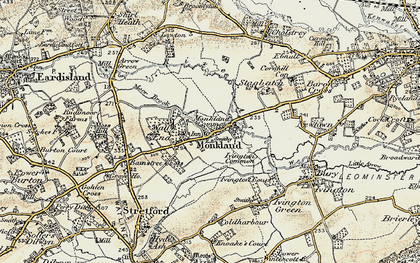 Old map of Monkland in 1900-1903