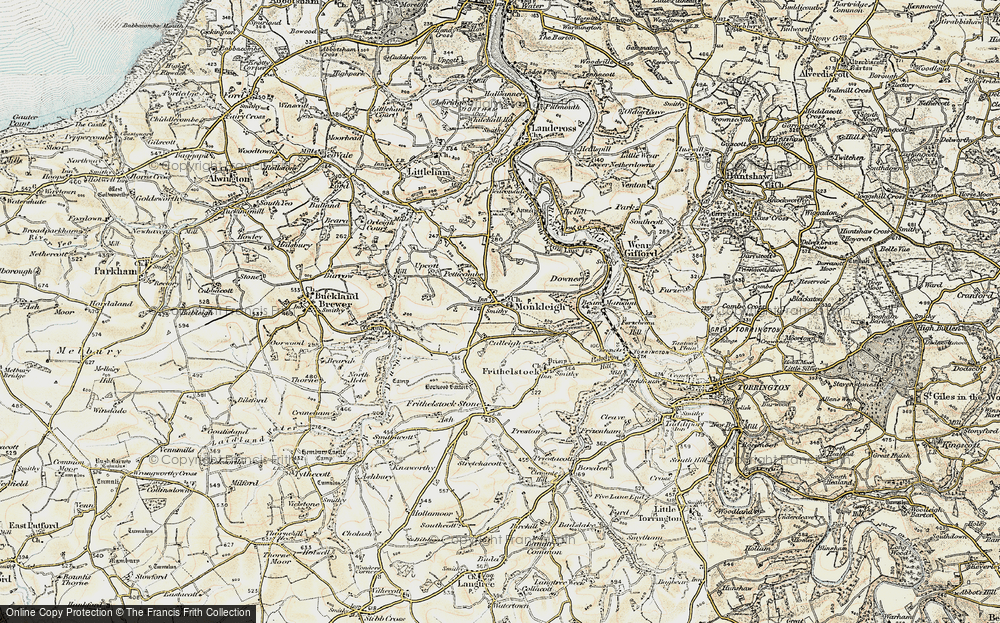 Old Map of Monkleigh, 1900 in 1900