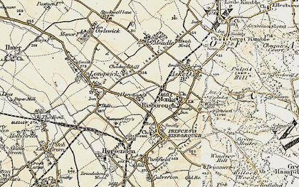 Old map of Monks Risborough in 1897-1898