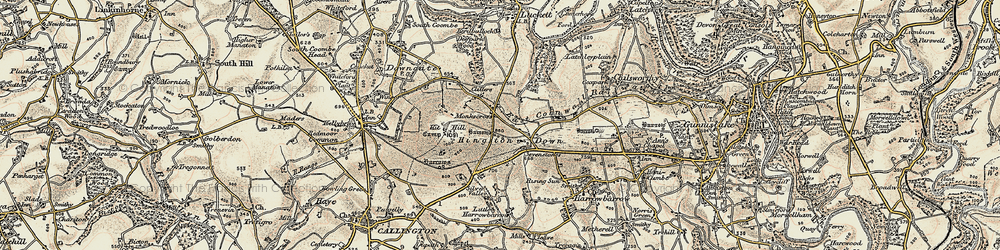 Old map of Monkscross in 1899-1900