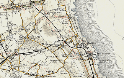 Old map of Monkseaton in 1901-1903