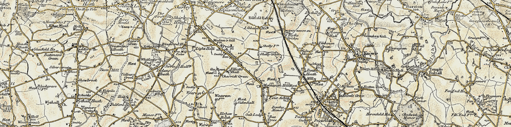 Old map of Monkspath in 1901-1902