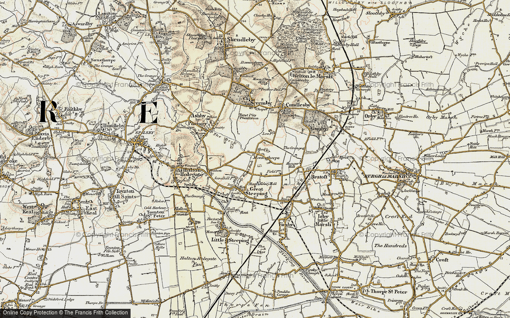 Old Map of Monksthorpe, 1901-1903 in 1901-1903