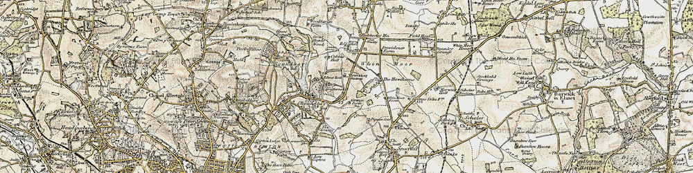 Old map of Monkswood in 1903-1904
