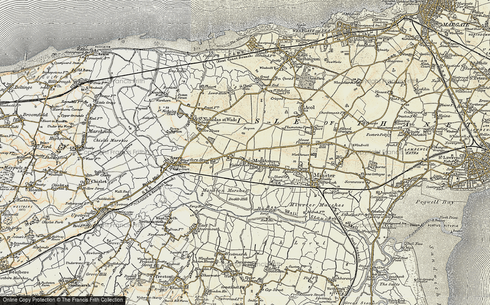 Old Map of Monkton, 1898-1899 in 1898-1899