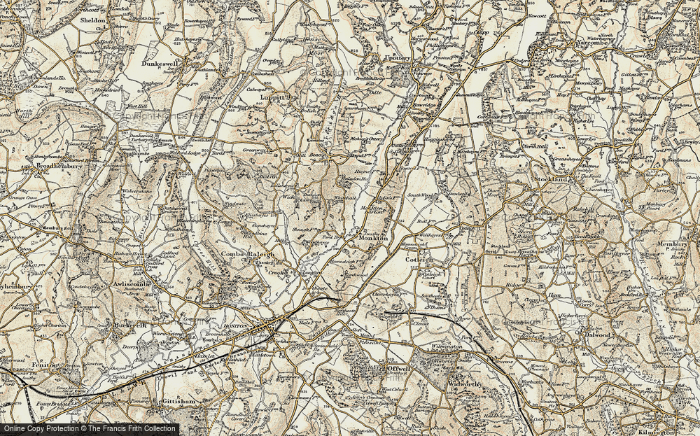 Old Map of Monkton, 1898-1900 in 1898-1900