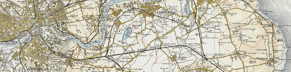 Old map of Monkton in 1901-1904