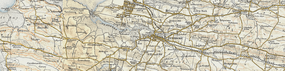 Old map of Windmill Hill in 1901-1912