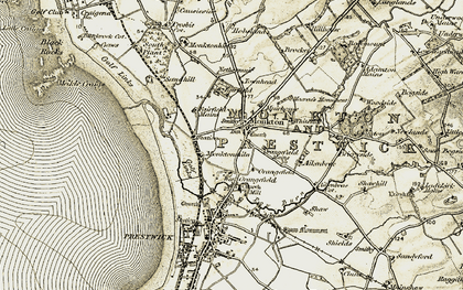 Old map of Adamton Mains in 1905-1906