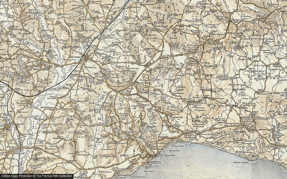 Old Map of Monkton Wyld, 1898-1899 in 1898-1899