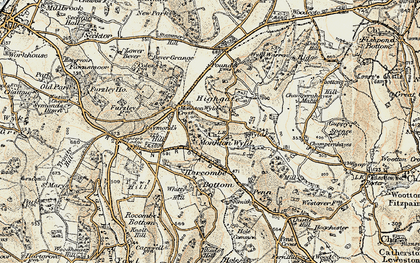 Old map of Monkton Wyld in 1898-1899
