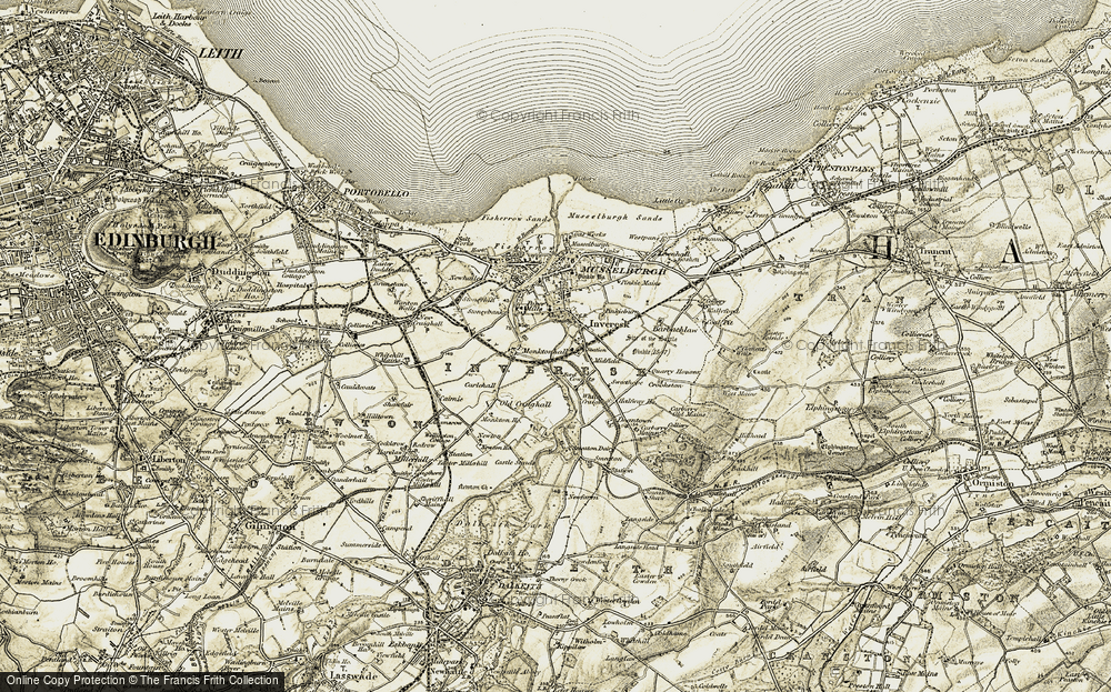 Old Map of Monktonhall, 1903-1904 in 1903-1904