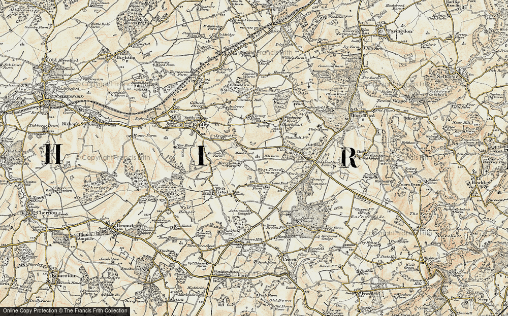 Old Map of Monkwood, 1897-1900 in 1897-1900