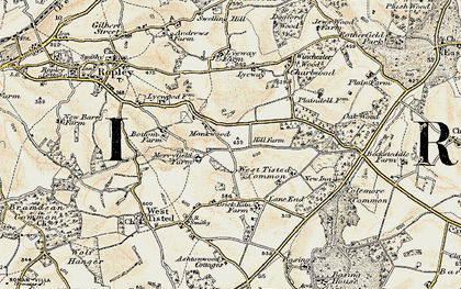 Old map of Monkwood in 1897-1900
