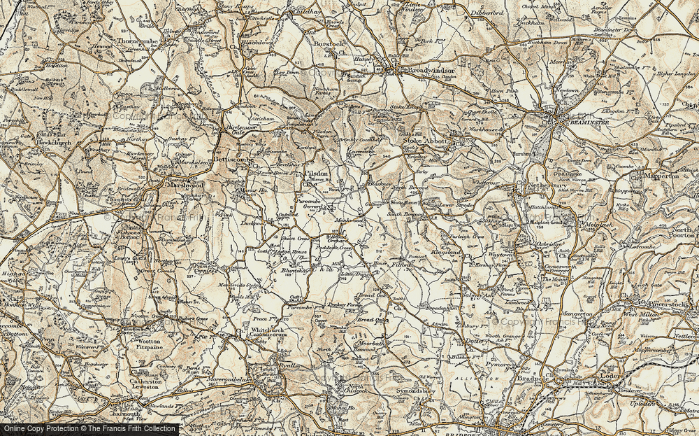 Old Map of Monkwood, 1898-1899 in 1898-1899
