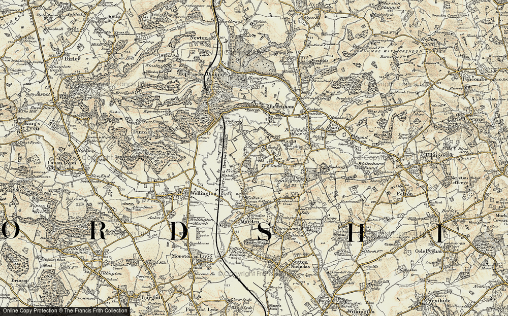 Old Map of Monmarsh, 1899-1901 in 1899-1901