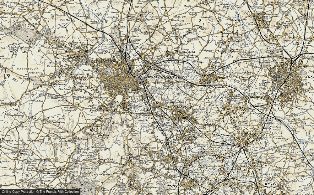 Old Map of Monmore Green, 1902 in 1902