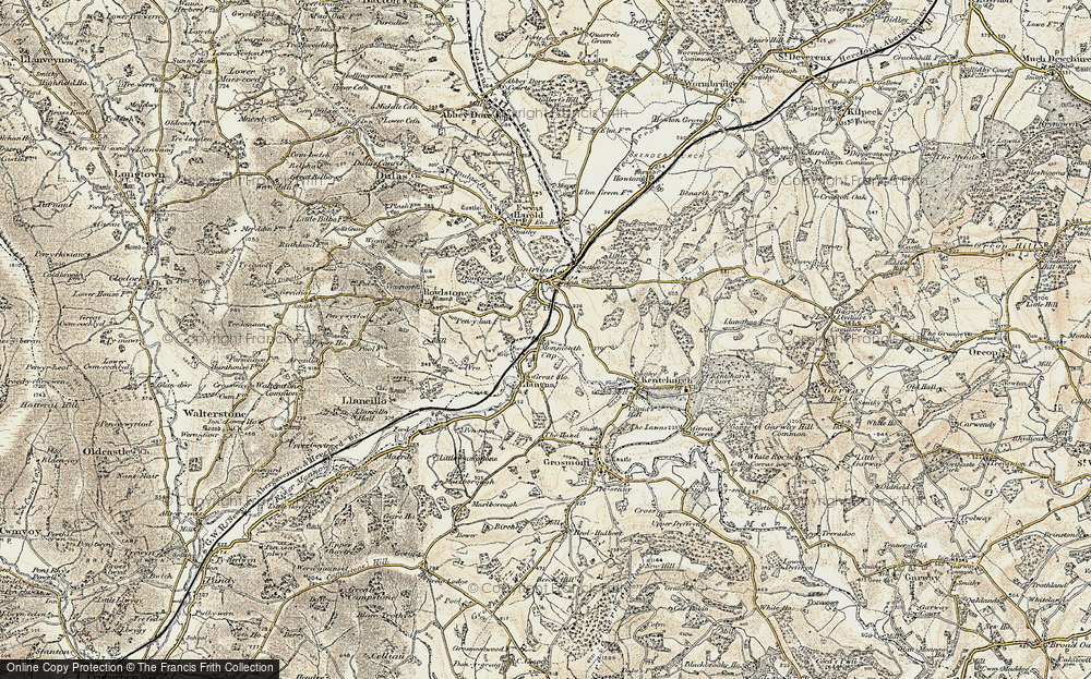 Old Map of Monmouth Cap, 1900 in 1900
