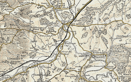 Old map of Monmouth Cap in 1900