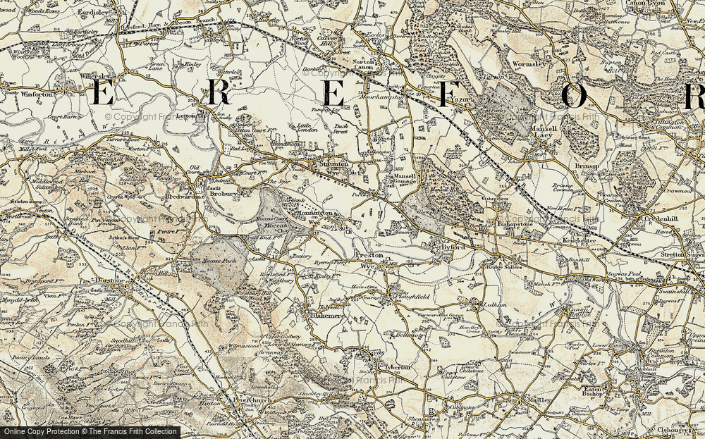 Old Map of Monnington on Wye, 1900-1901 in 1900-1901