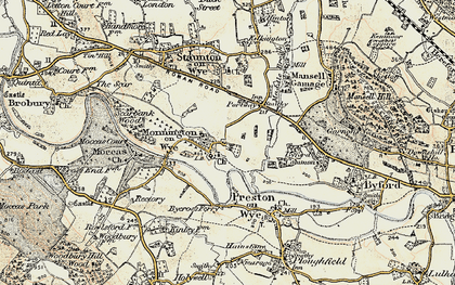 Old map of Monnington on Wye in 1900-1901