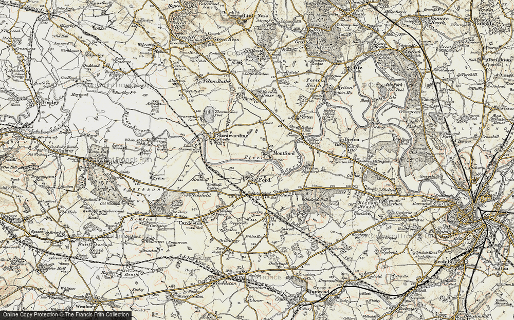 Old Map of Montford, 1902 in 1902