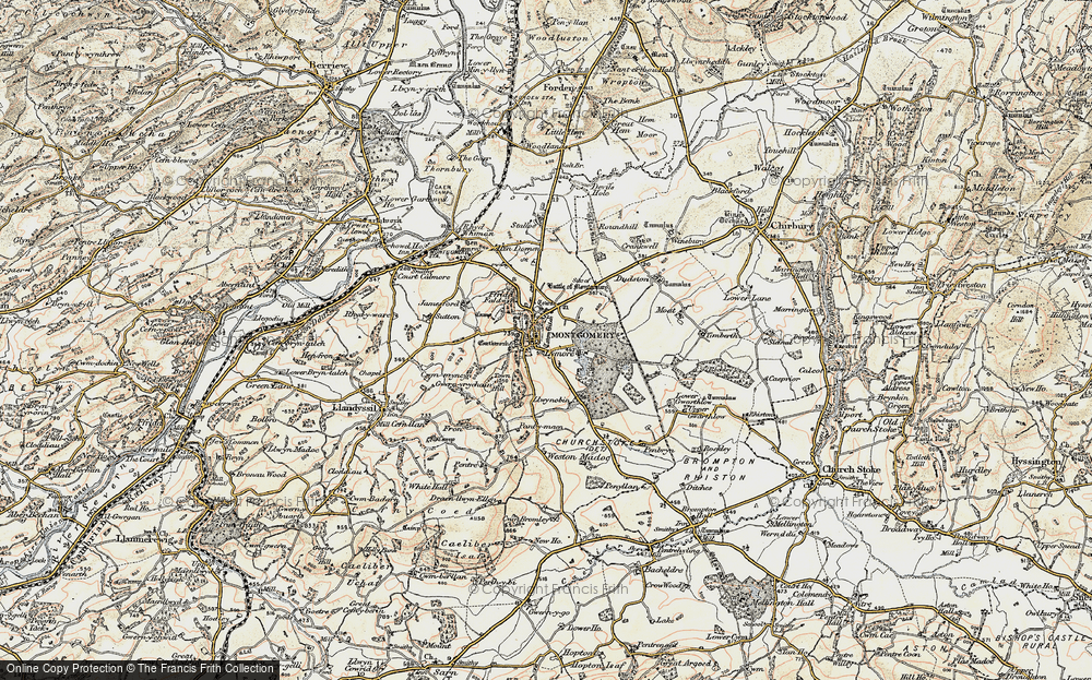 Old Map of Historic Map covering Weston Madoc in 1902-1903