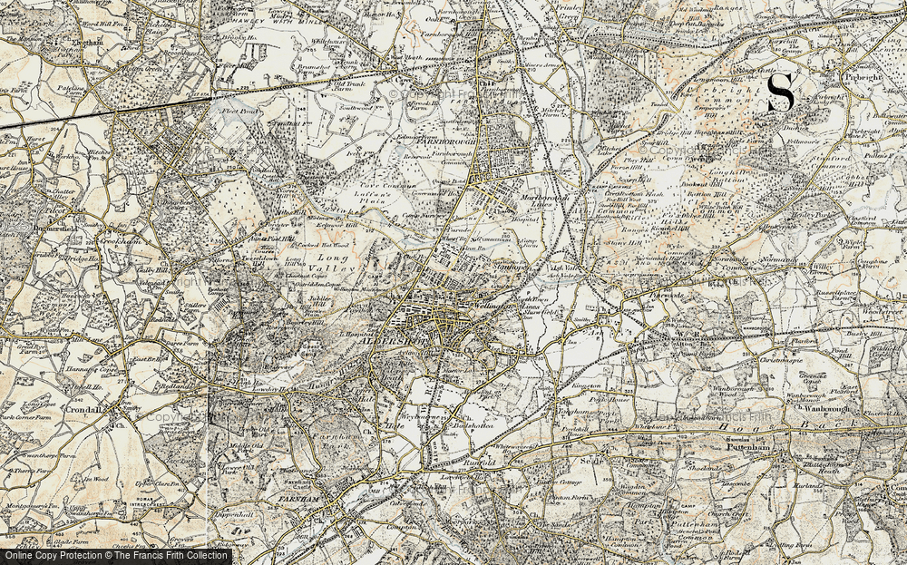 Old Map of Historic Map covering Bat's Hogsty in 1898-1909