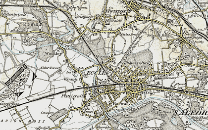 Old map of Monton in 1903