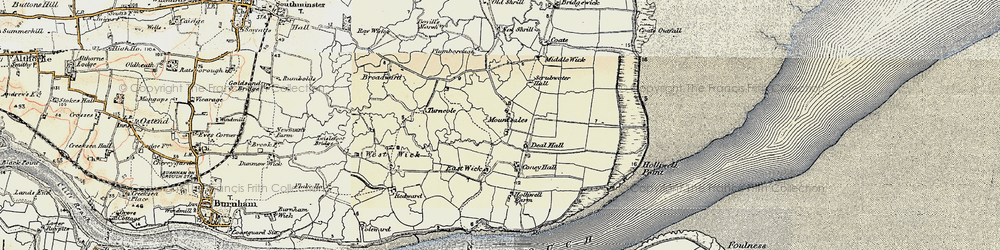 Old map of Montsale in 1898