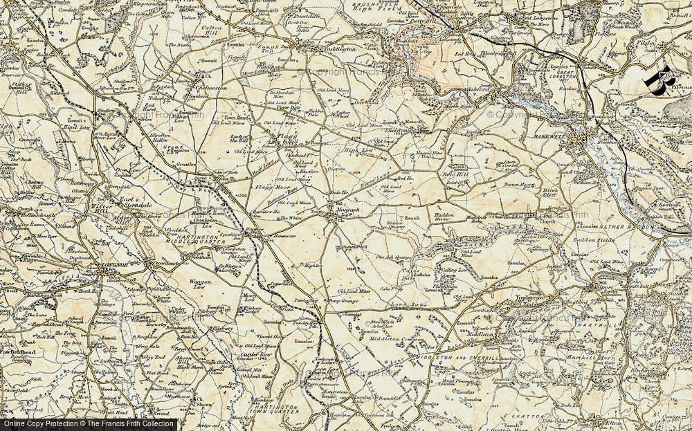 Old Map of Monyash, 1902-1903 in 1902-1903