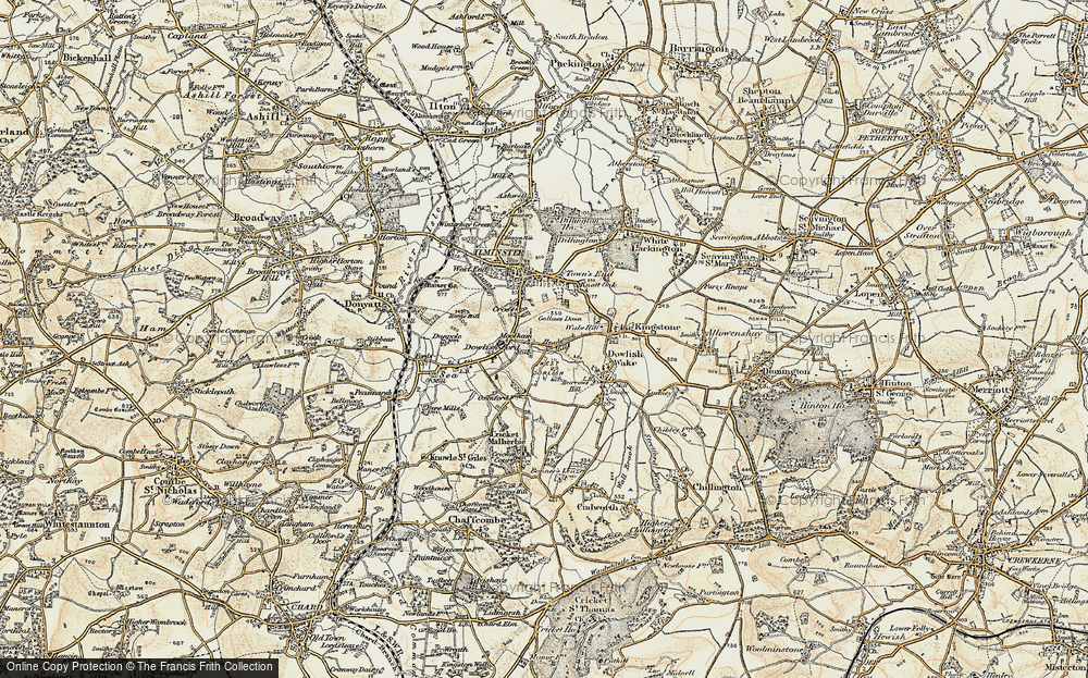 Old Map of Moolham, 1898-1899 in 1898-1899