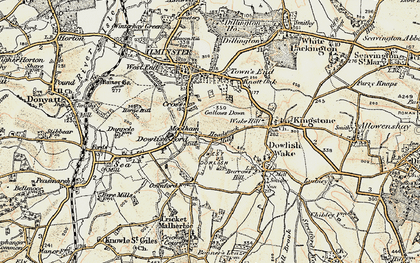 Old map of Moolham in 1898-1899