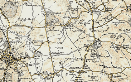 Old map of Moon's Moat in 1901-1902