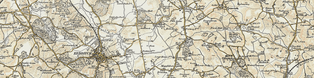 Old map of Moon's Moat in 1901-1902