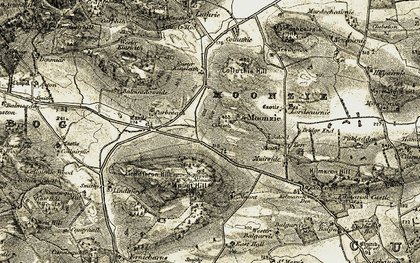 Old map of Moonzie in 1906-1908