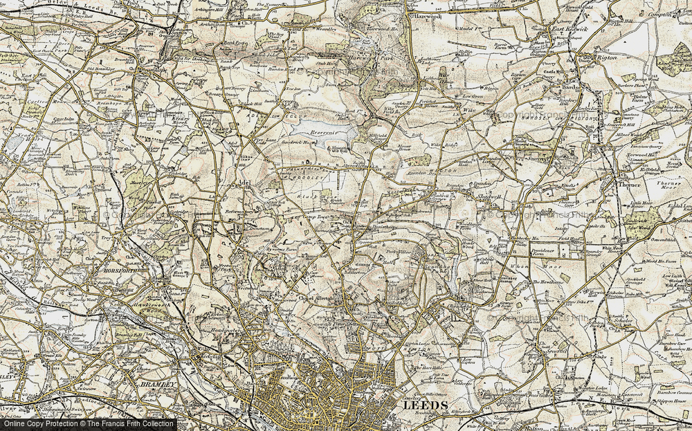 Old Map of Moor Allerton, 1903-1904 in 1903-1904