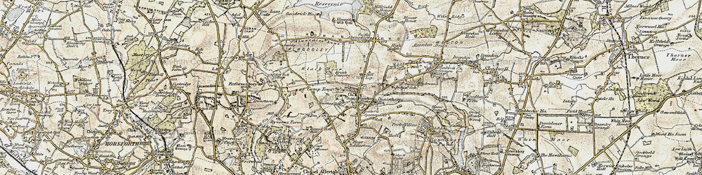 Old map of Moor Allerton in 1903-1904