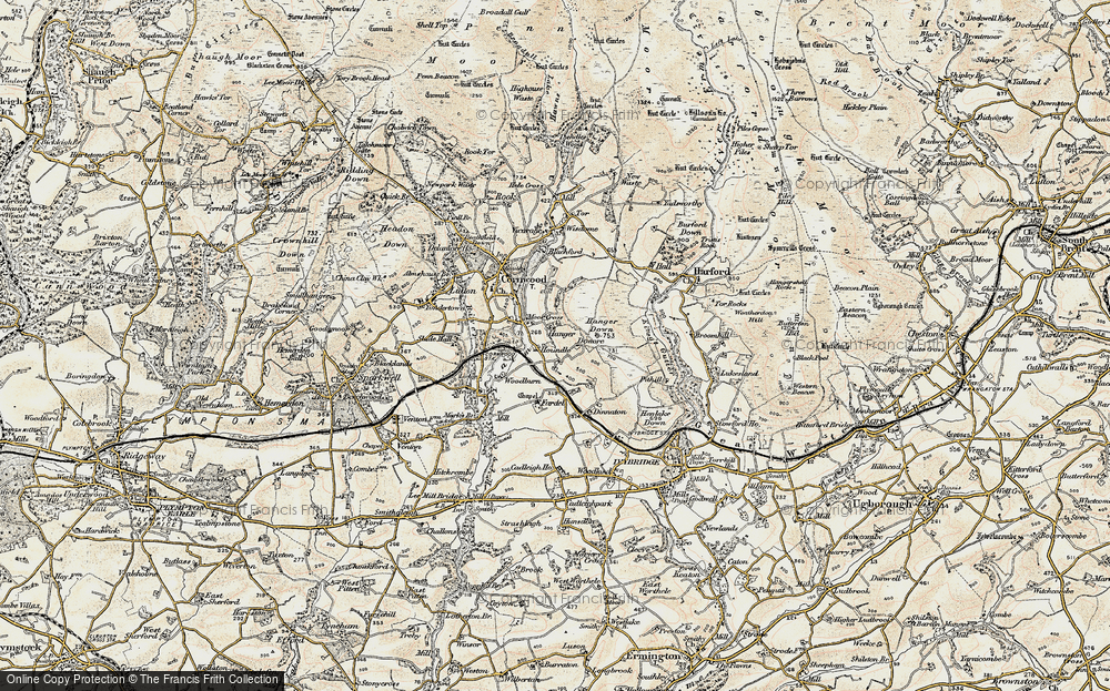 Old Map of Moor Cross, 1899-1900 in 1899-1900