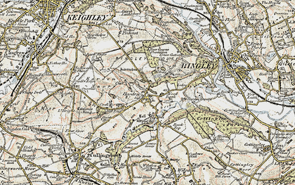 Old map of Moor Edge in 1903-1904